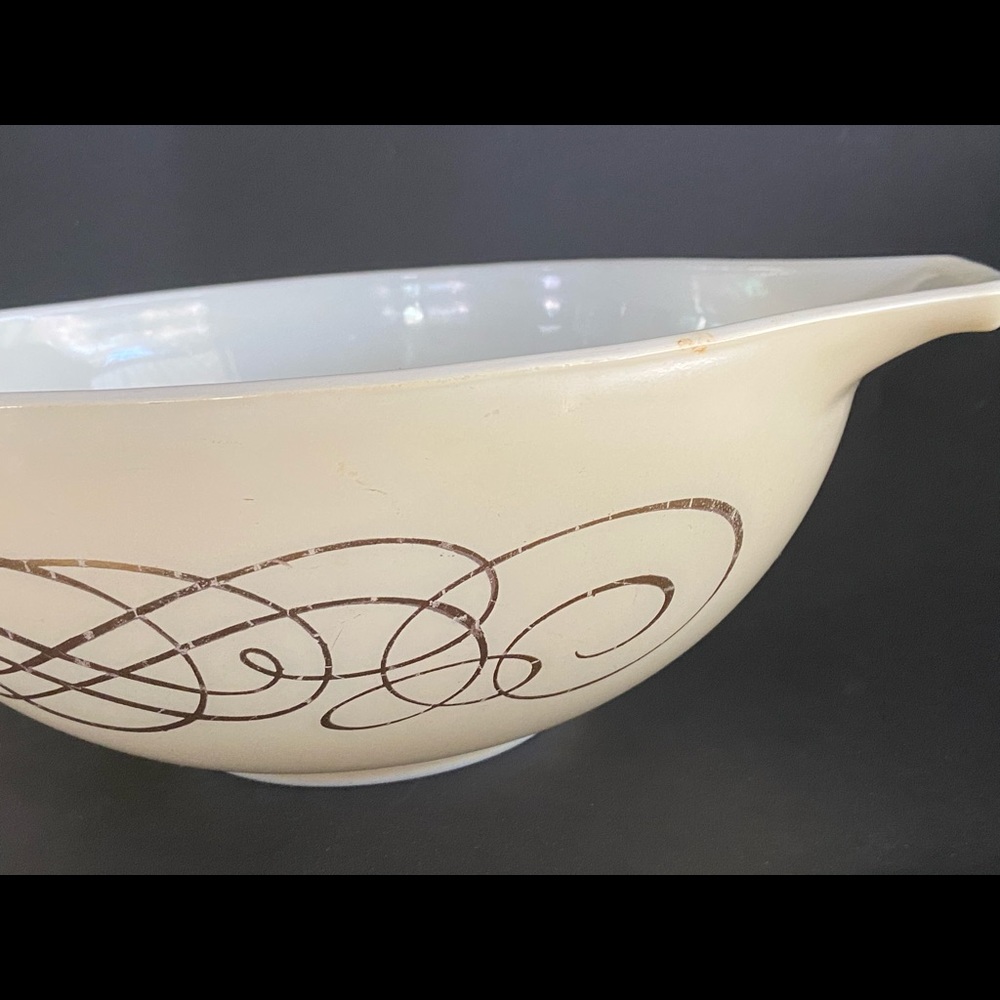 Vintage Pyrex 50’s scroll gold - Picture 3 of 11